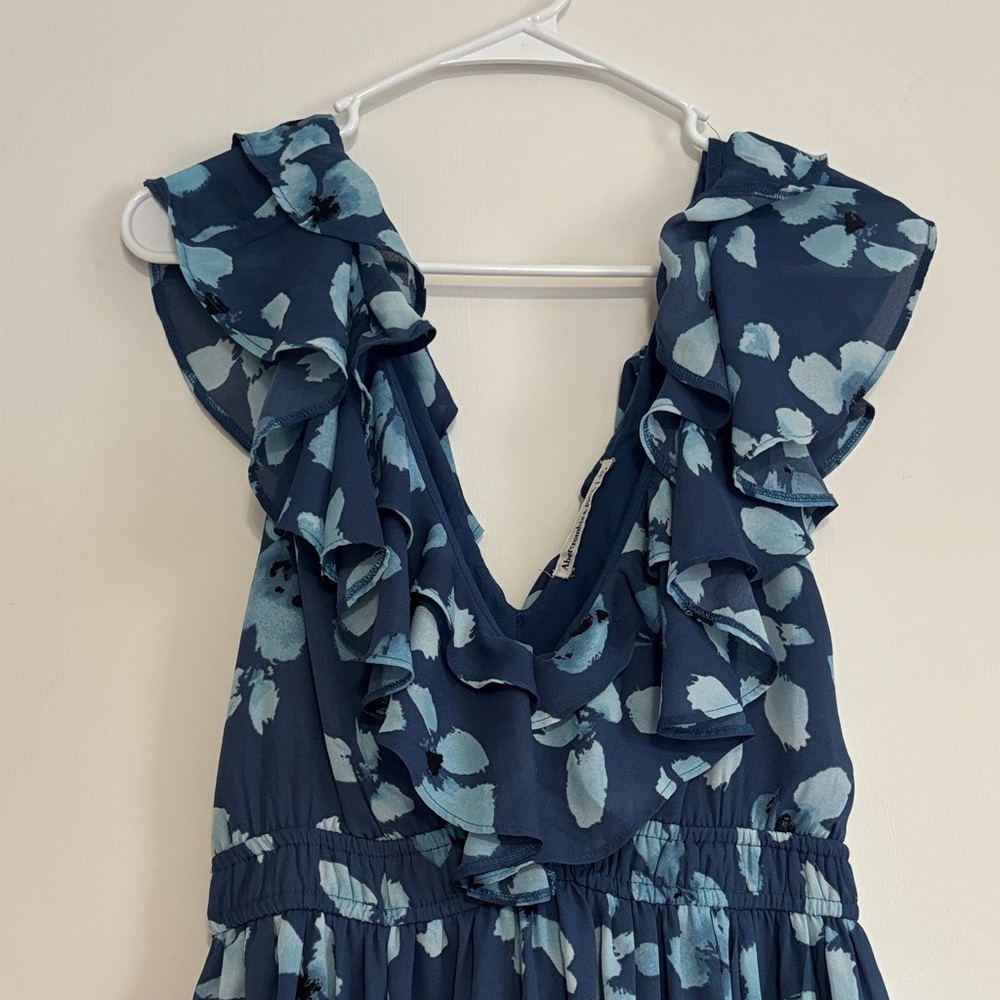 Abercrombie & Fitch Blue Floral Dress - Picture 4 of 9